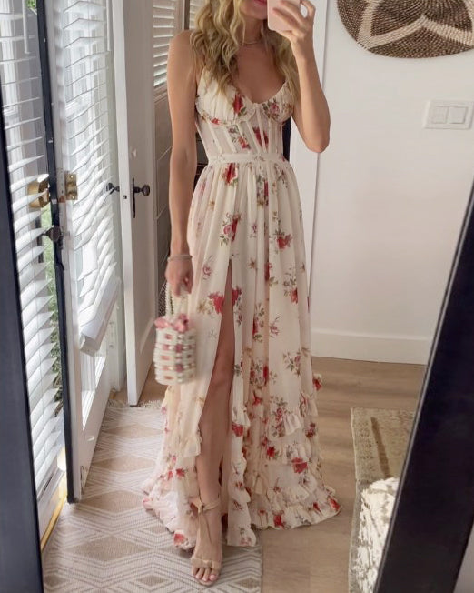 Amy | Floral Waist Dress